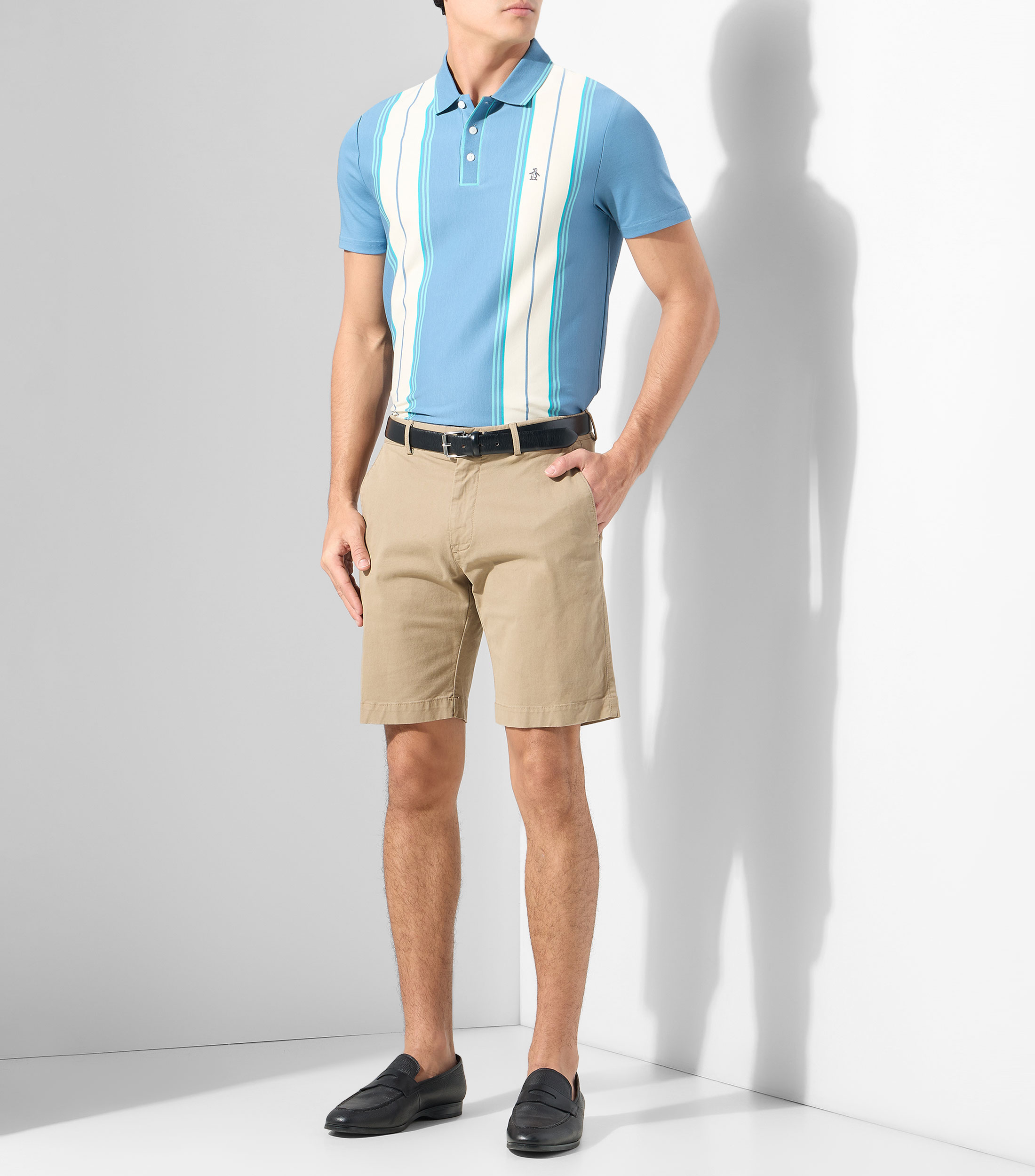 Playera tipo polo manga corta rayas Hombre